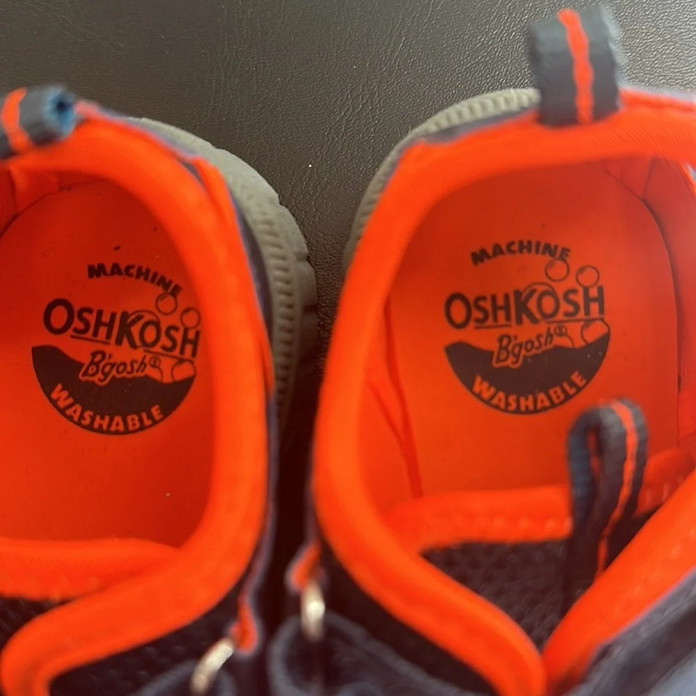 Boys Oshkosh sandals machine washable new‎ without tags blue and orange size 10